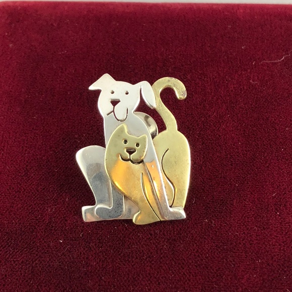 TAKE US HOME Silver & Brass Dog & Cat Buddies - Picture 3 of 3